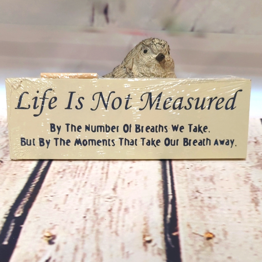 Life Is Not Measured Wooden Decorative Plaque NWT‎